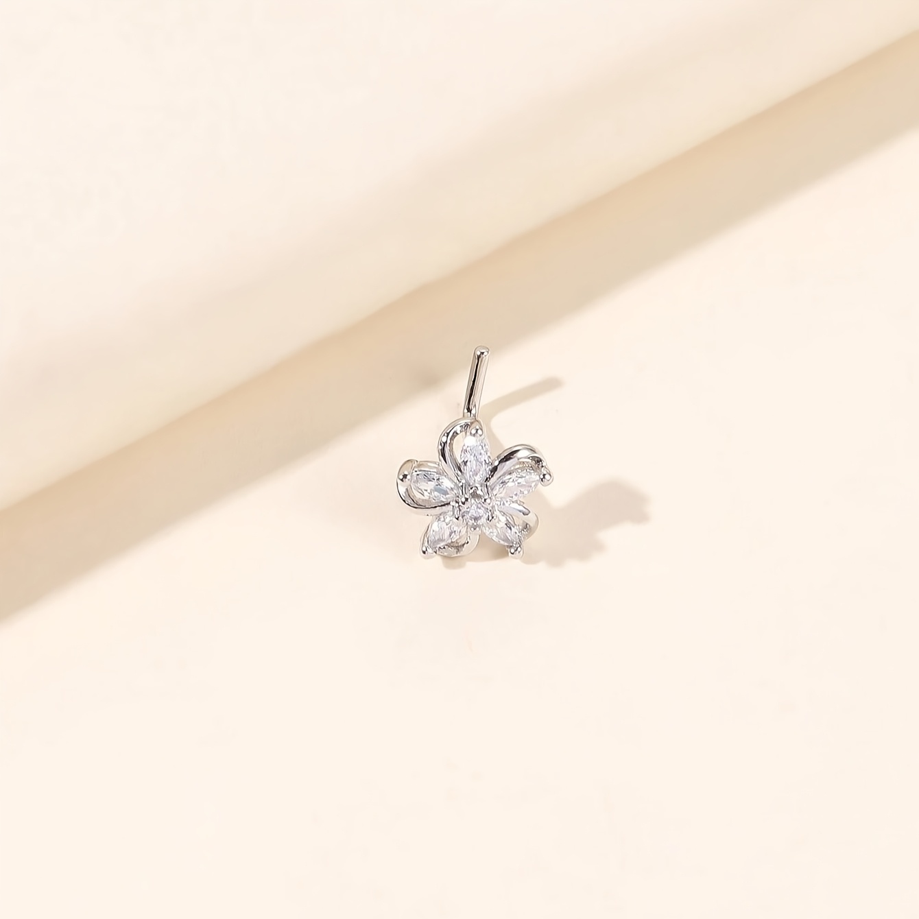 Golden Flower Nose Stud for Daily Wear